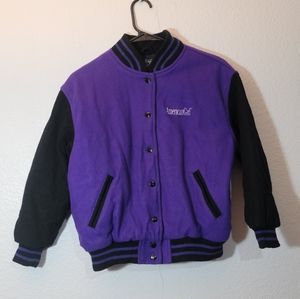 American Girl Doll Varsity Letterman's Jacket Coat Purple/Black Youth Medium